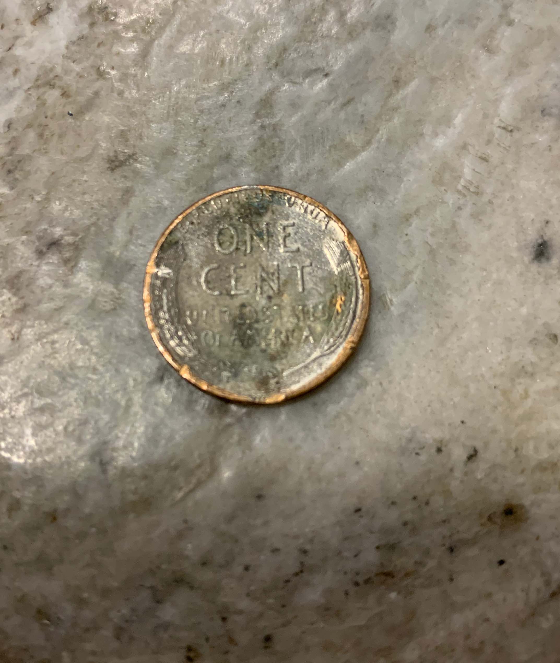 1948-Penny-With-Silver-Color